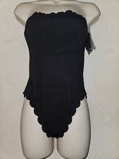 Victoria's Secret Scallop One-Piece Swimsuit in Black size Small NWT