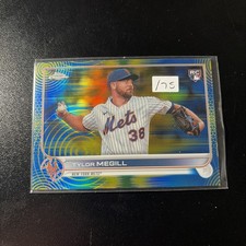 2022 Topps Chrome Sonic Blue & Yellow Pulse Refractor #’d /75 Tylor Megill