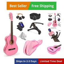 30" Wood Classical Guitar with Case and Accessories for Kids/Girls/Boys/Begin...