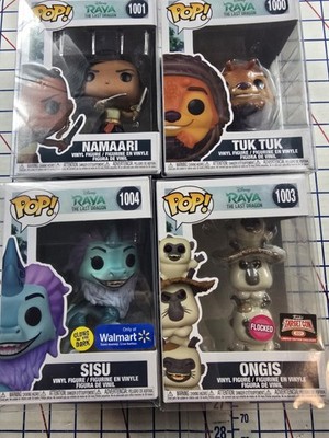 FUNKO POP SET OF 4 TUK TUK, SISU WALMART, ONGIS FLOCKED RARE, NAMAARI NICE LOT