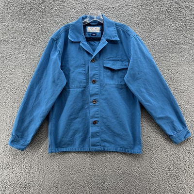 #ad USKEES Jacket Mens Medium Blue Organic Cotton Chore Overshirt Workwear 3003 $59.90