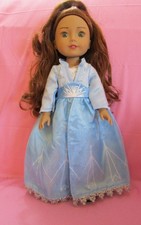 Blue Satin Princess Dress Shoes fit Girl Wisher Doll 14.5 Inch Seller lsful
