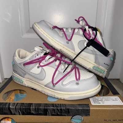 Nike Dunk Low X Off White Lot 30/50 Grey Size 8 Mens 100% Authentic!