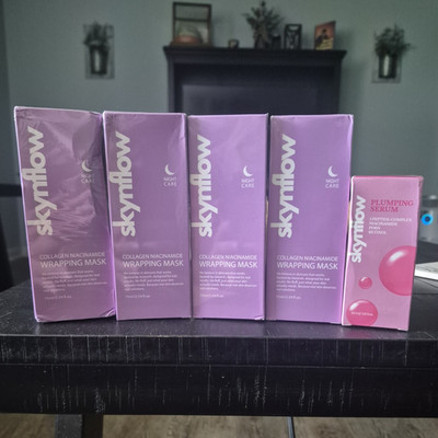 Skynflow 30ml Plumping Serum + 4 Skynflow Night Wrapping Masks 75ml
