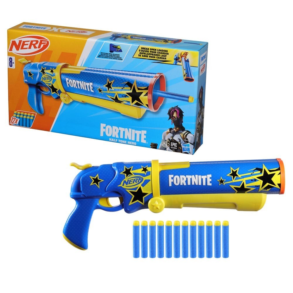 Fortnite NERF blaster Half Tone Hero pistolet fléchette mousse 45cm