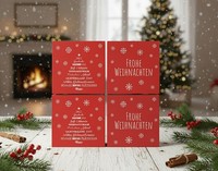 80X Servietten Frohe Weihnachten 33X33 3-Lagig Papierservietten Rot Weihnachten