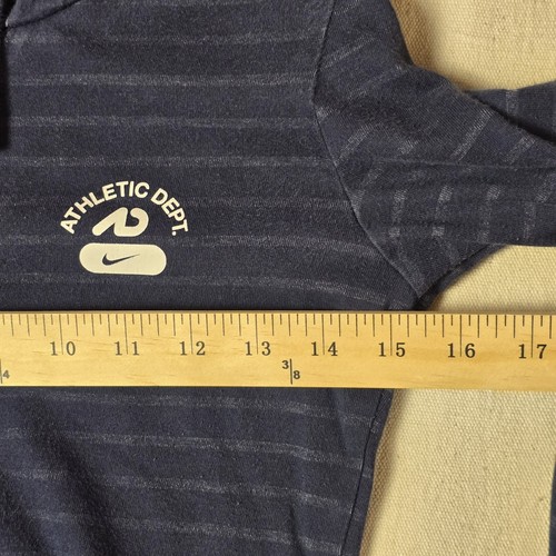 Nike The Athletic Dept. Midnight Navy Interior Stripe Pullover Hoodie Girl's S - Picture 3 of 11