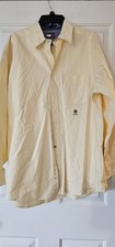 Men's Sz 17.5/34-35 Long Sleeve Tommy Hilfiger Light Yellow Colored Button Down