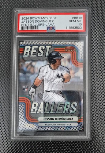 2024 Bowman's Best Jasson Dominguez Best Ballers Lava /50 #BB-19 PSA 10 POP 3 RC