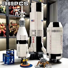 NASA Apollo Saturn V Rocket 1950+PCS Large Space Building Blocks Model Brick Set