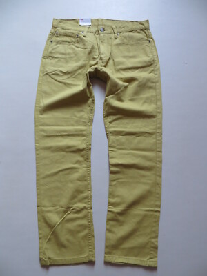 Levi's 511 Skinny Jeans Hose W 34 /L 30 NEU ! Senf- gelb ! yellow summer Denim !