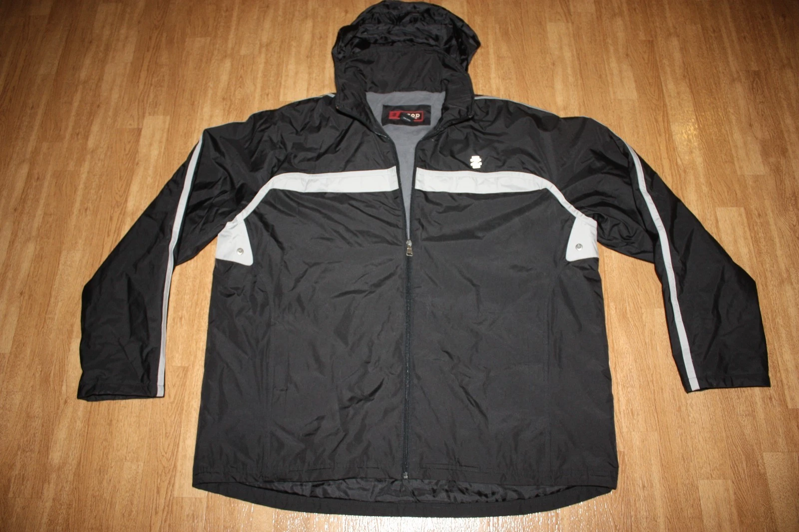 IZOD PerformX Men's Black Water Resistant Coat Jacket Fleece Lining Hood XXL
