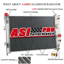 4 Row Aluminum Radiator For 2005-2013 CHEVROLET CORVETTE C6 5.3L 6.2L 7.0L V8 US