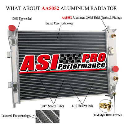 4 Rows Aluminum Radiator Fit Chevy 2006-2013 Corvette 2003-2006 SSR V8 5.3 6.2L