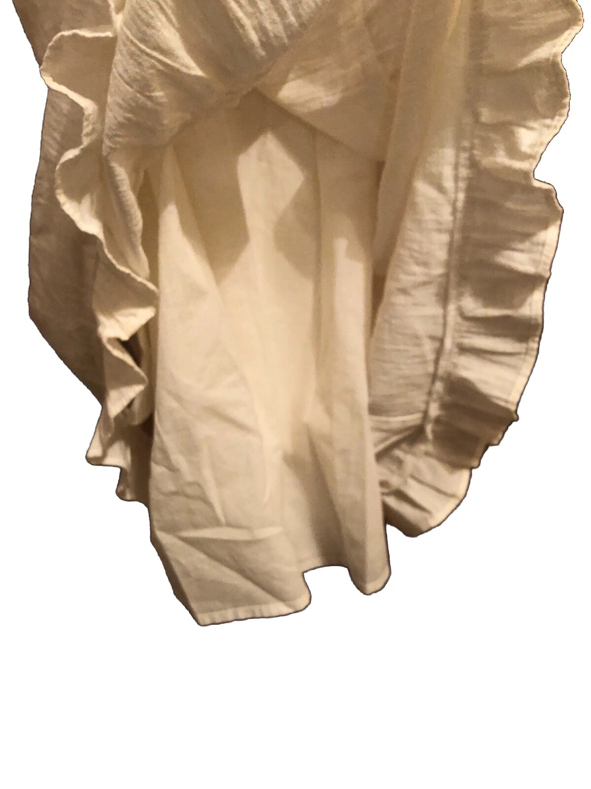 PALM ANGELS Abito da sole bianco cotone donna M tasche elastiche copri ginocchio abbigliamento spiaggia nuovo con etichetta