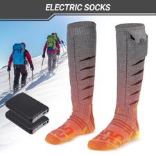 5000mAh Electric Heated Socks Rechargeable Battery Men Women Winter Foot Warmer