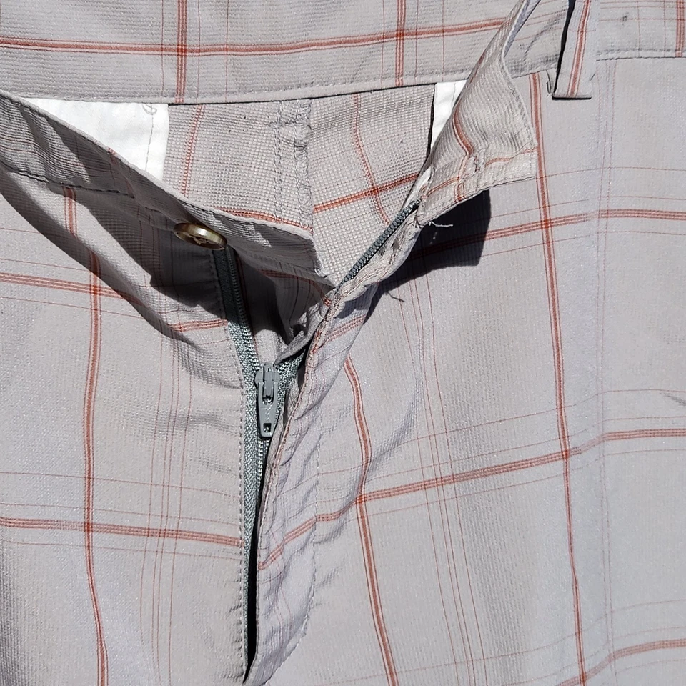 Pantalones cortos de rendimiento de ping golf para hombre talla 36 poliéster gris granate a cuadros Foto 3 de 4