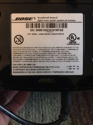 Bose SoundDock Series III 3 Digital Music System Lightning