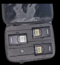 CoMica CVM-WM100 PLUS UHF 48-Channel Wireless Dual Lavalier Microphone System DG