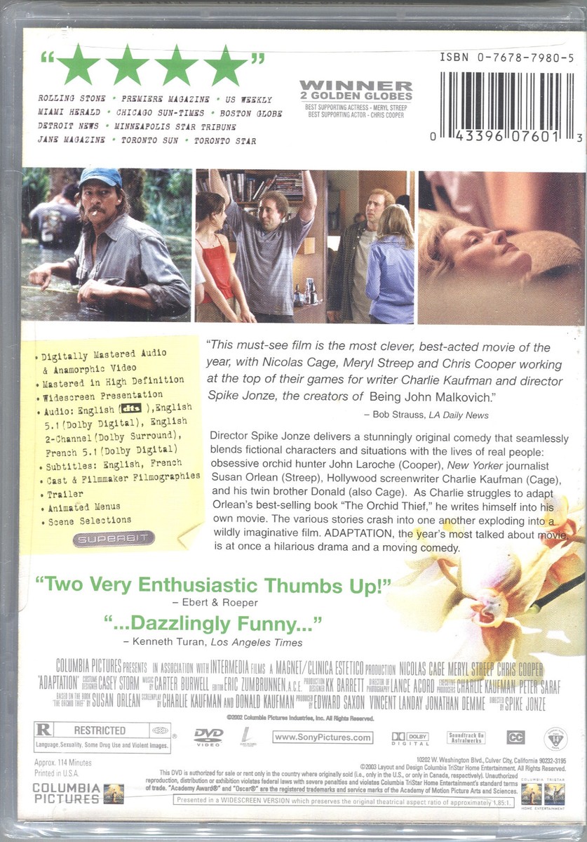 Nicolas Cage ADAPTATION Superbit DVD Tilda Swinton MERYL
