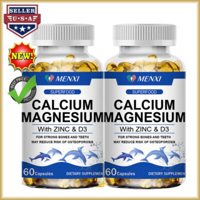 Zinc Calcium Magnesium & Vitamin D Complex Supplement Bone Muscle Immune Support