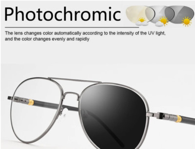 0 25 ~ 6 Herren Damen Photochrome Lesebrille Metallleser Brille  Sonnenbrille DE