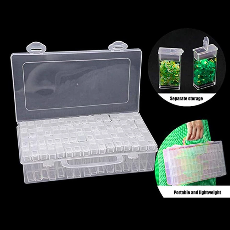 64 Grids Diamond Painting Storage Box Case Embroidery Nail Art Accessory Display - Image 4 of 4