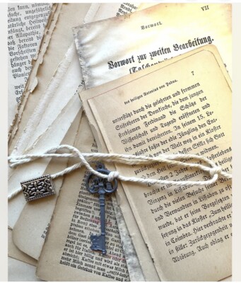 Alte Vintage Buchseiten   Scrapbooking, Basteln, Junk Journal, Collagen 60 Seite
