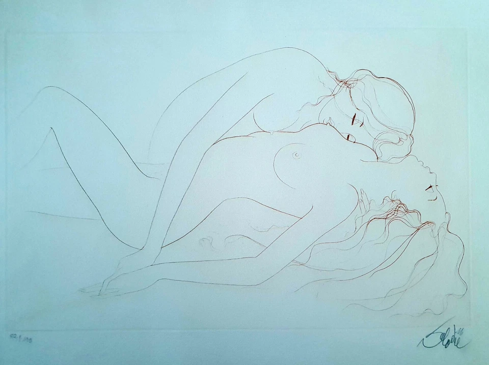 Jean-Baptiste VALADIE Les 2 amies vers 1976 Gravure originale signée numérotée - Photo 2/4