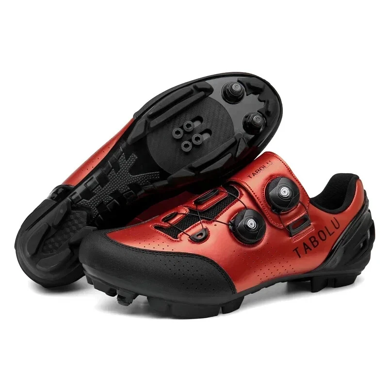 Men's Anti-slip Mountain Road Bicycle Sneakers Racing Outdoor Cycling Flat Shoes - Image 2 of 4