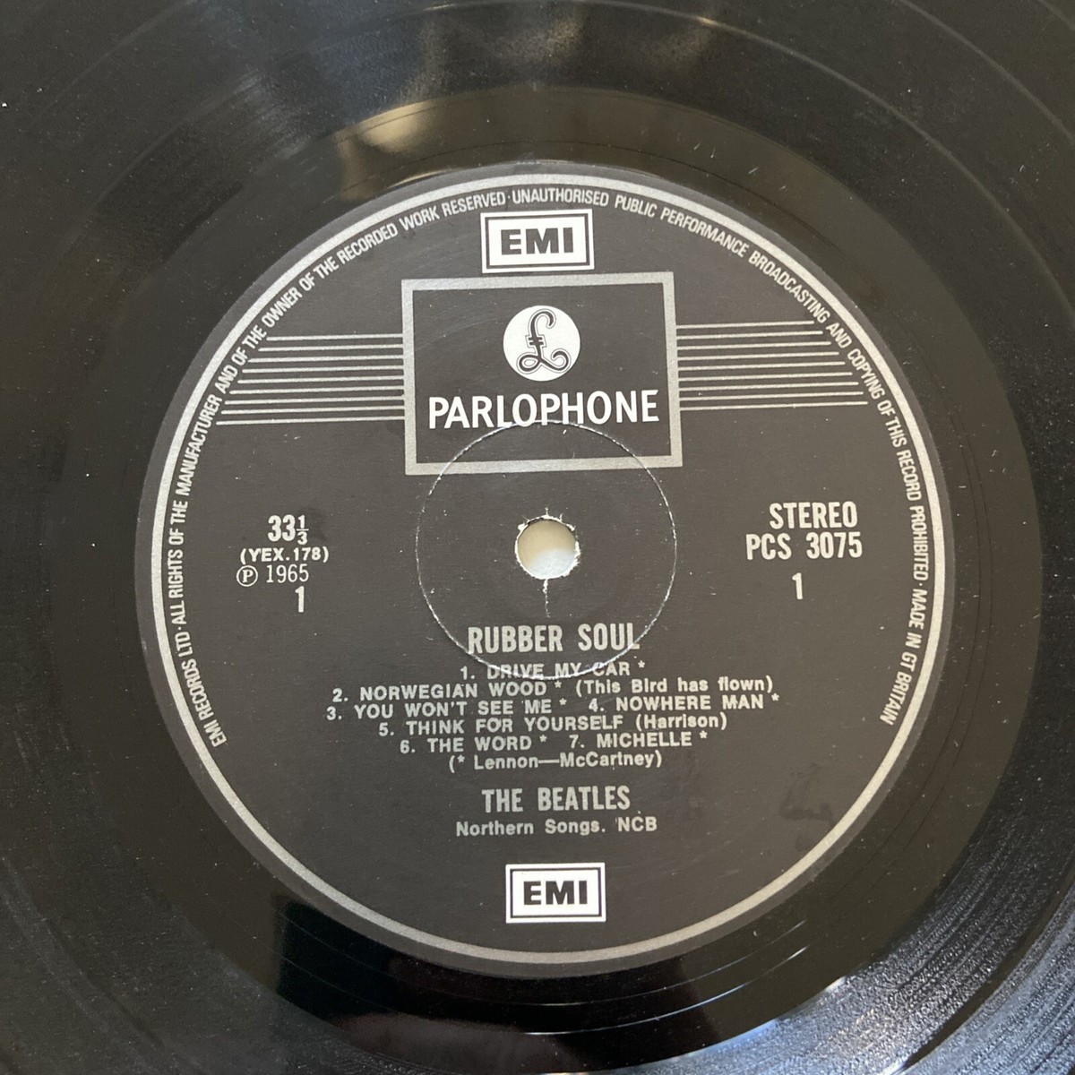 The Beatles Rubber Soul LP (1965) UK Reissue 1976 Parlophone PCS