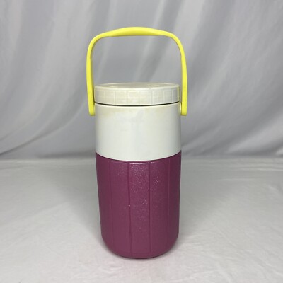 Vintage 1990s Retro Coleman Carry Drink Water Cooler Jug Neon Pink