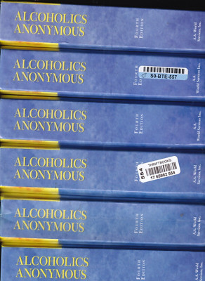 6 Alcoholics Anonymous Fourth editions hardcover without dustjackets