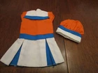 Vintage Barbie:  Orange, Blue and White- Modern Miss Outfit By Edico:  Aline