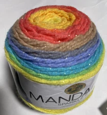 LION BRAND MANDALA SPARKLE CAKE 1- Pk. HERCULES. I COMBINE SHIPPING.