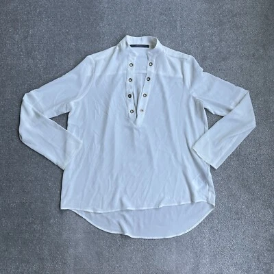 GUESS Damen Bluse Hemd Shirt Large Stretch Leicht Blouse Langarm 12909 Beige - Bild 1 von 4