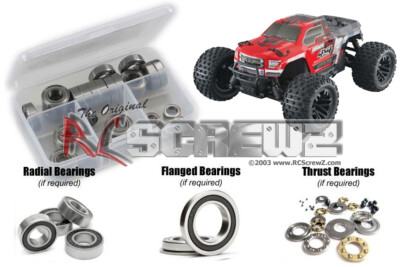 NEW RC Screwz ARRM016R Arrma Granite 4x4 Mega Rubber Shielded Bearings Kit