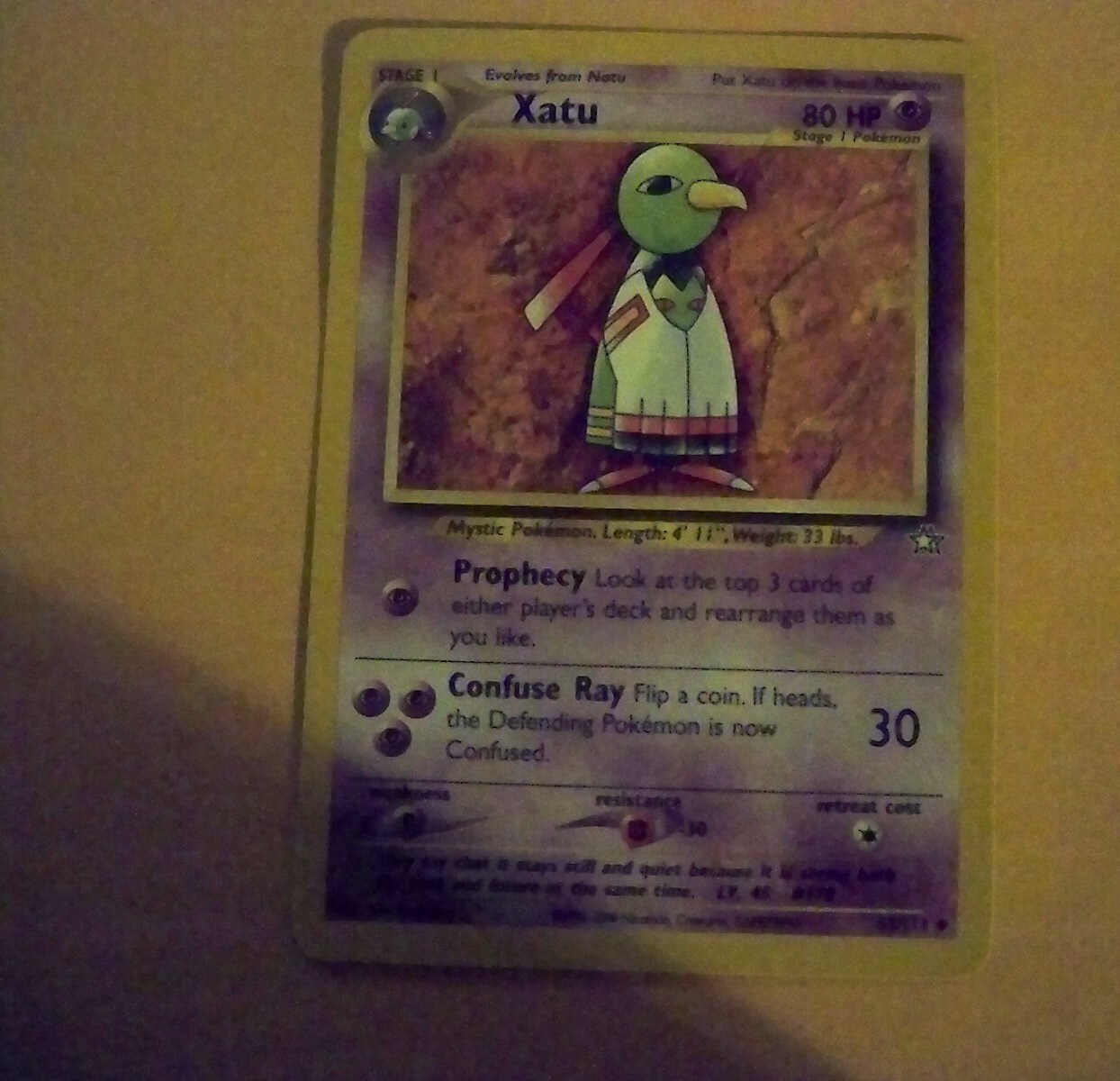 Xatu 52/111 Neo Genesis Pokemon Card