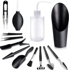 Succulent Tool Set 13PCS Mini Garden Kit Black Transplanting Plant Care