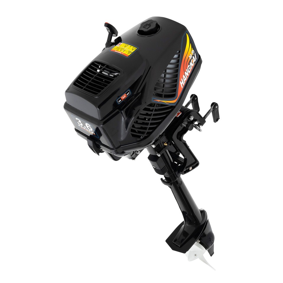 Heavy Duty Gas Trolling Motor Fishing Boat Engine Water Cooling 3.6 HP ...