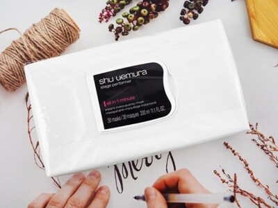 Shu Uemura stage performer all in 1 minute instant makeup prep mask 30pcs
