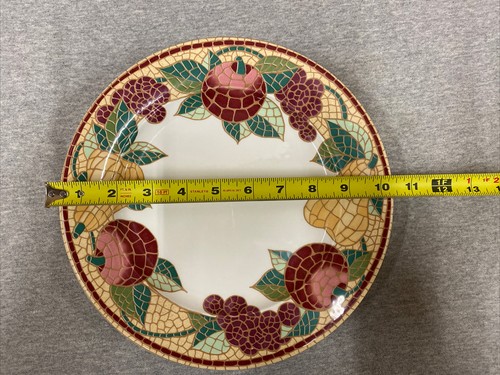 EUC PIER 1 MOSAIK OBST SPEISETELLER 2 STÜCK Steingut Italien Spülmaschinenfest - Bild 10 von 12