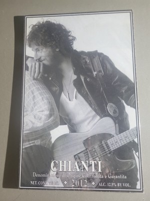 ffej             Bruce Springsteen original photo for charity Wine label-7x10.5''