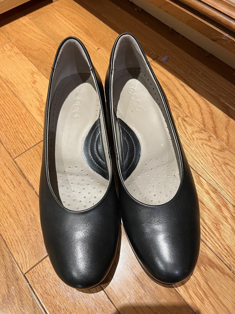 Ecco Sculptured 45 Plain Pump Black Leather Shoes Women’s Size EU 39 US 
