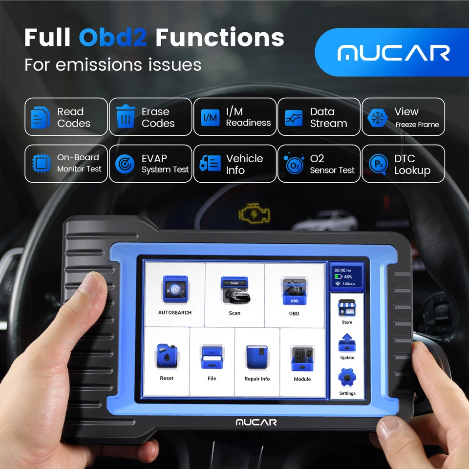 MUCAR VO7 S OBD2 Scanner Auto Diagnosegerät Vollständige SYSTEM CANFD ECU CODING - Bild 3 von 4