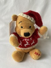 Winnie the Pooh Winter Sweater Mini Bean Bag Plush Christmas Disney Vintage 1999