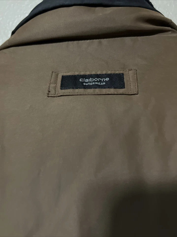 Chaqueta Bomber Hombre Claiborne Talla Grande Plumón Relleno Abrigo J605 Foto 3 de 4