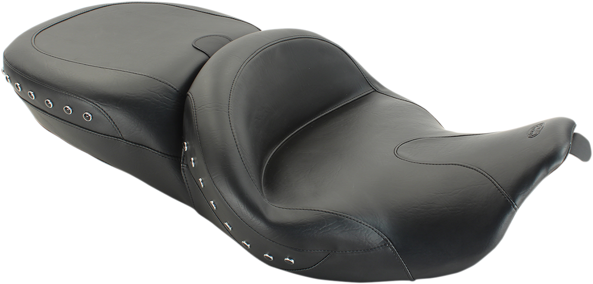 Mustang Summit Seat Black With Receiver - Harley Touring Comfort Seat