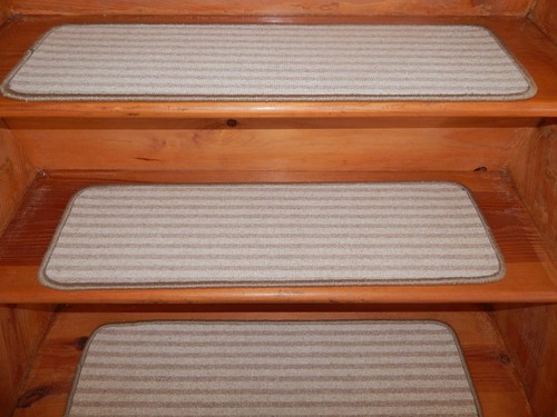 13 Step 9" x 30" + Landing 24" x 30'' Stair Treads Wool Woven Tufted . - Picture 2 of 5