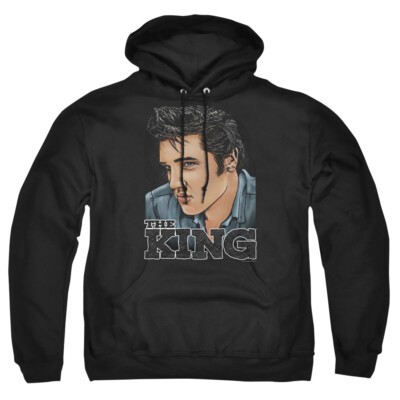 Elvis ''Graphic King'' Pullover Hoodie, Sweatshirt or Long Sleeve  T-Shirt